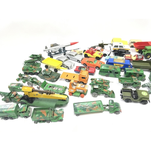 359 - A Box Containing a Collection of Playworn Diecast including Matchbox. Corgi.