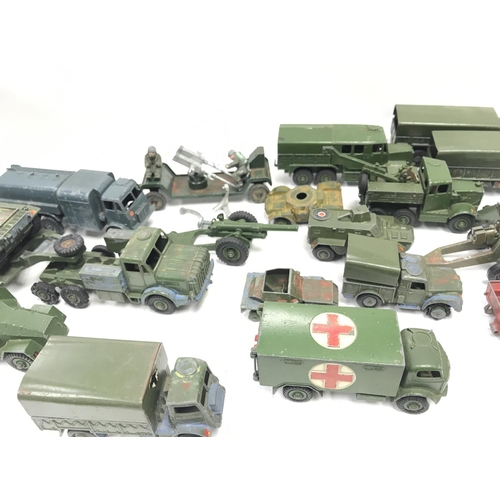 360 - A Collection of playworn Dinky Toys all Military.