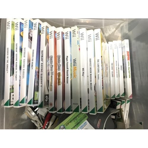 370 - A Box Containing A Nintendo Wii With a Collection of Games and accessories.(2).