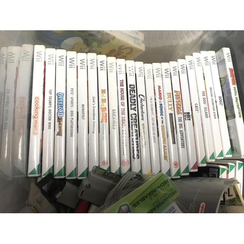 370 - A Box Containing A Nintendo Wii With a Collection of Games and accessories.(2).