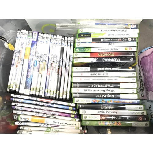 372 - A Box Containing Xbox 360 And p.c. Games and 4 Plug and Play Games.