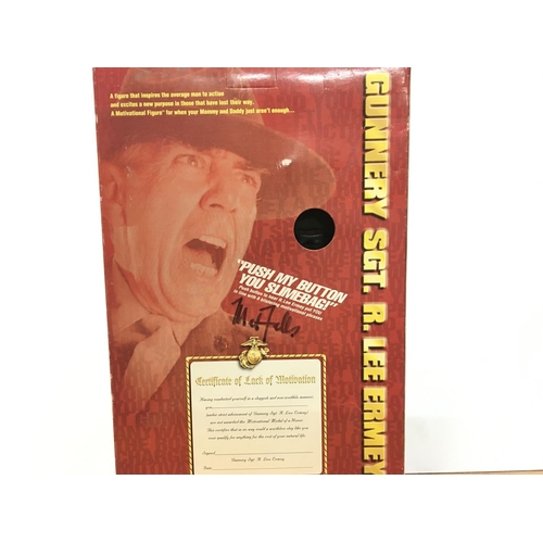 399 - A Boxed Sideshow Toys Gunnery Sgt R Lee Ermey. Box is Worn.