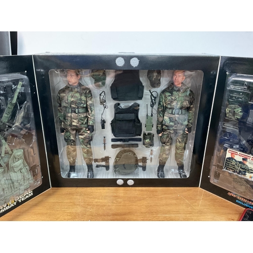 409 - A Boxed Dragon Action Figure Set Navy Seal Combat Team Lt Bruce and John.