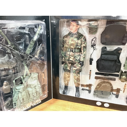 409 - A Boxed Dragon Action Figure Set Navy Seal Combat Team Lt Bruce and John.