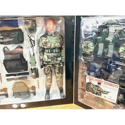 409 - A Boxed Dragon Action Figure Set Navy Seal Combat Team Lt Bruce and John.