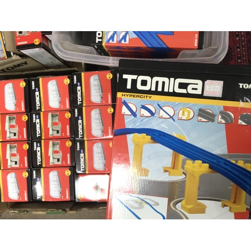 457 - 3 Boxes Containing boxed Tomy Tomica Railway Accessories (3).