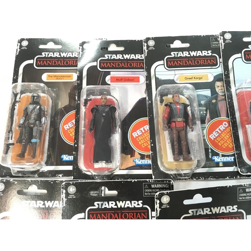 465 - A Box Containing Carded Star Wars Retro Figures. All Mandalorian.