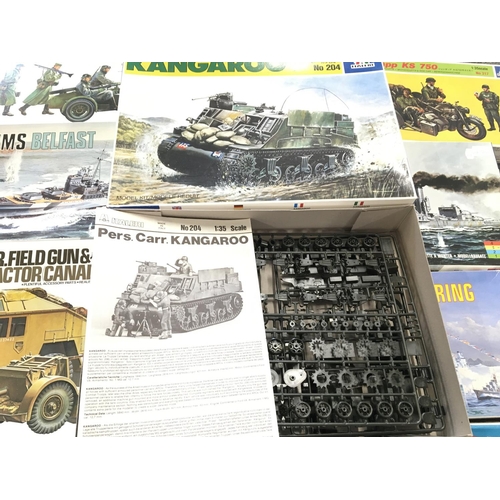 484 - A Collection of Boxed Model Kits Including Airfix. italeri. Etc.