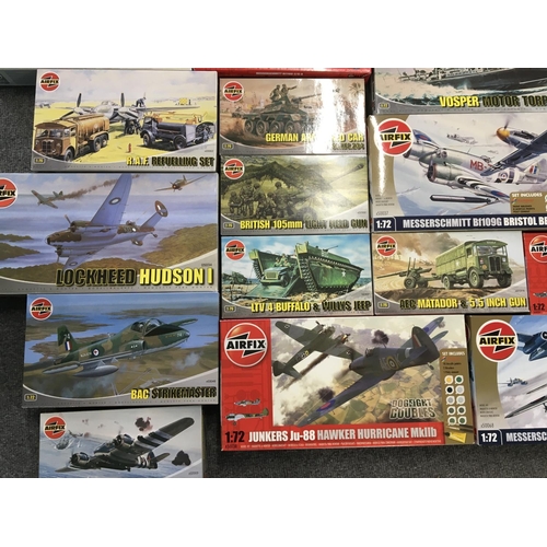 485 - A Box Containing a Collection of Airfix Model Kits.