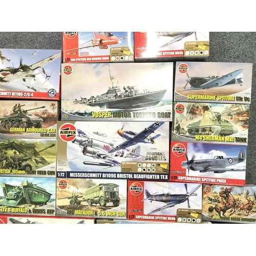 485 - A Box Containing a Collection of Airfix Model Kits.