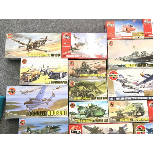 485 - A Box Containing a Collection of Airfix Model Kits.