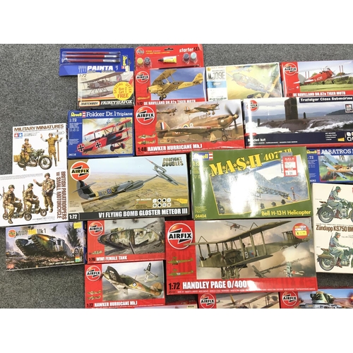 502 - A Collection of Various Model Kits Including Airfix. Tamiya and Revell.