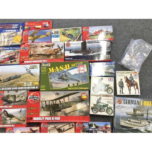 502 - A Collection of Various Model Kits Including Airfix. Tamiya and Revell.