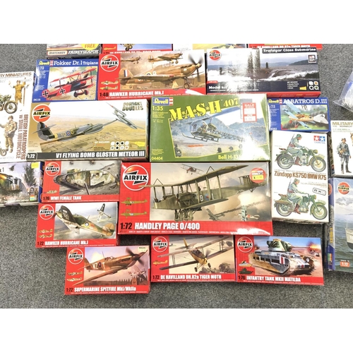 502 - A Collection of Various Model Kits Including Airfix. Tamiya and Revell.