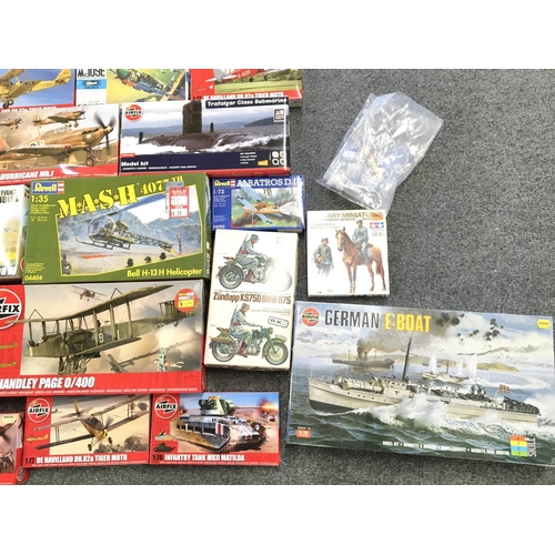 502 - A Collection of Various Model Kits Including Airfix. Tamiya and Revell.