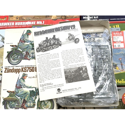 502 - A Collection of Various Model Kits Including Airfix. Tamiya and Revell.