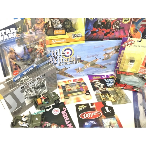 505 - A Box Containing a Collection of Various boxed Toys Including Action Man. Zoids. Star Wars. Harry Po... 