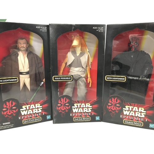 526 - A Collection of Star Wars Episode 1 12 inch Figures. (5)