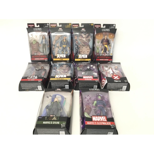 53 - 10 x marvel legends figures new in boxes including Loki and Jean Grey.