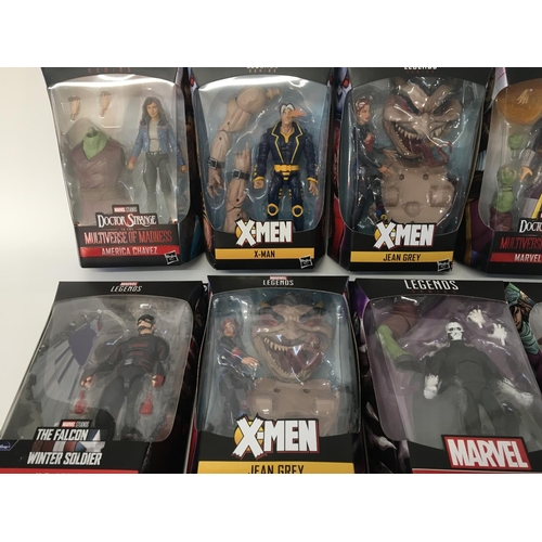 53 - 10 x marvel legends figures new in boxes including Loki and Jean Grey.