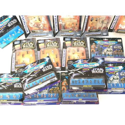 554 - A Collection of Star Wars Micro Machines all Boxed.