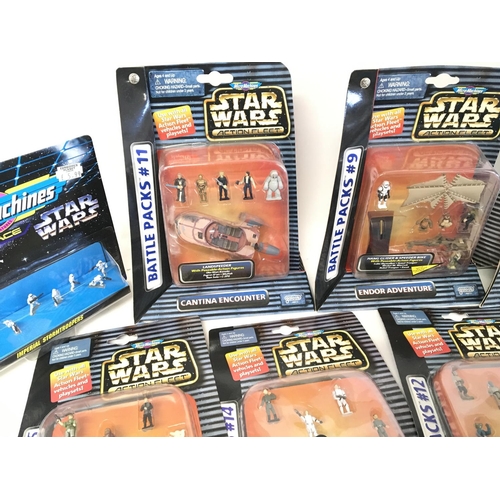 554 - A Collection of Star Wars Micro Machines all Boxed.