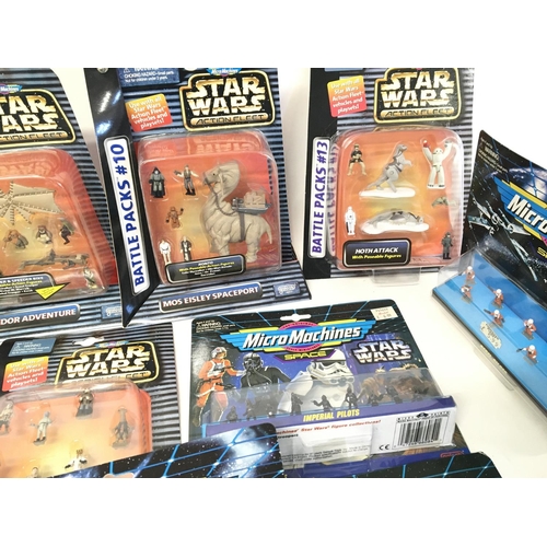 554 - A Collection of Star Wars Micro Machines all Boxed.