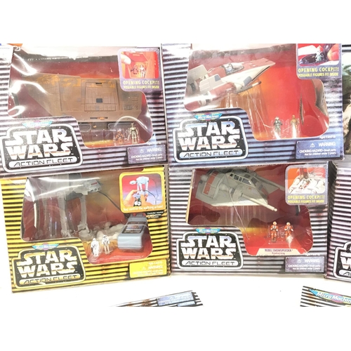 557 - A Collection of Boxed Star Wars Action Fleet Micro Machines.