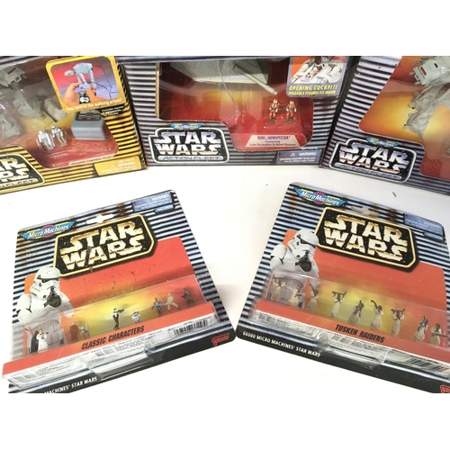 557 - A Collection of Boxed Star Wars Action Fleet Micro Machines.