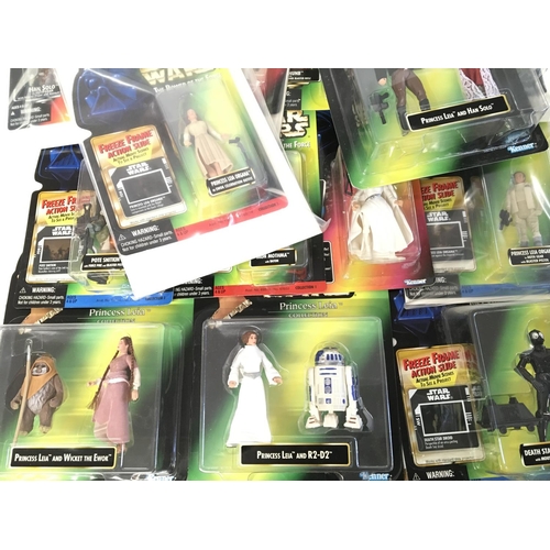 559 - A Collection of Carded Star Wars Figures including Power of the Force.