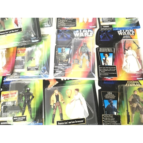 559 - A Collection of Carded Star Wars Figures including Power of the Force.