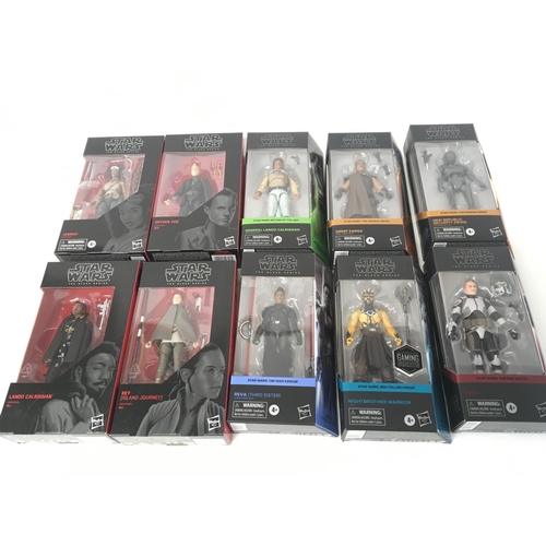 57 - A collection of various Star Wars black series figures.