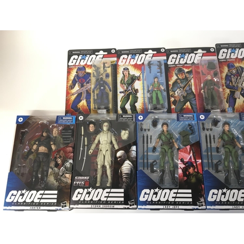 58 - A collection of G I Joe classified and retro figures.
