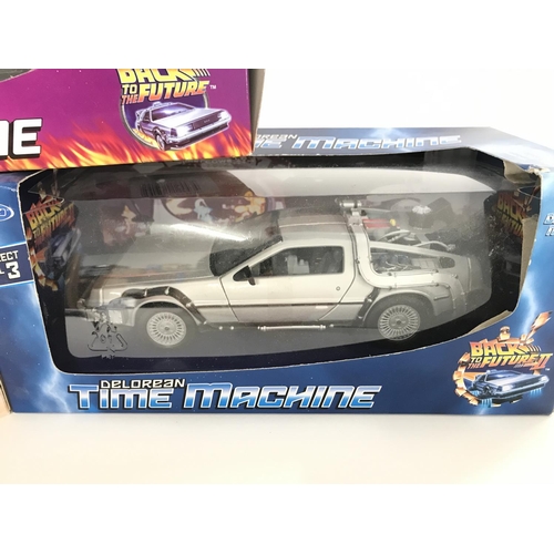59 - 3 X Welly Toys Back To The Future Delorean Time Machines From all 3 Movies. 1:24 S Scale.