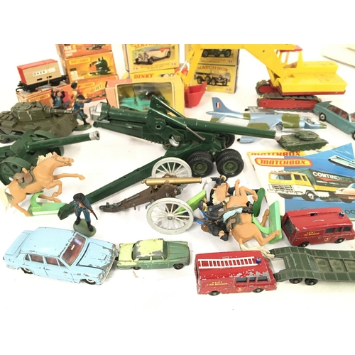 590 - A Collection of Boxed Matchbox. A Boxed Dinky Ford Consul Corsair (Box is Worn) Britains Figures Pla... 