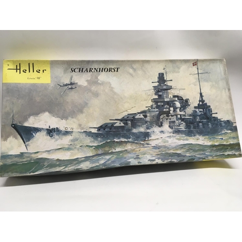 606 - Heller Scharnhorst model kit in original packaging. 1-400 scale NO RESEREVE