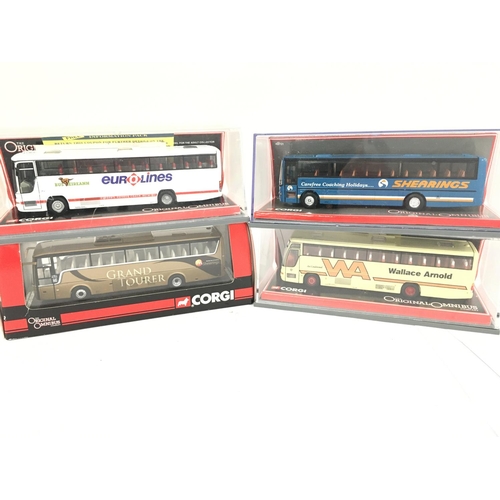 608 - 4 X Corgi Original Omnibus Die-Cast Boxed.