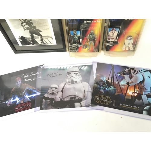 666 - A Collection of Star Wars Autographs including Kenner Baker and Jeremy Bulloch.