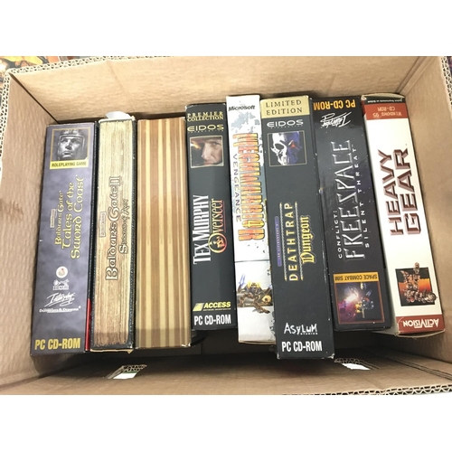 667 - A Box Containing Big Boxed P.C. Games.