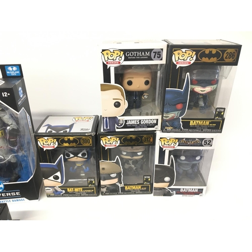 68 - Collection of various Batman items including funky pop figures and DC multiverse etc.