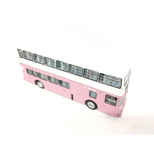 687 - A Rare Pink ABC Models Leyland Fleetline Bus only available with a Diorama at time.