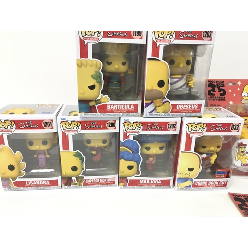 69 - Simpsons pop figures and other figures.