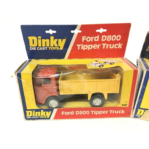 699 - 2 X Boxed Dinky Ford Tipper Trucks #440.