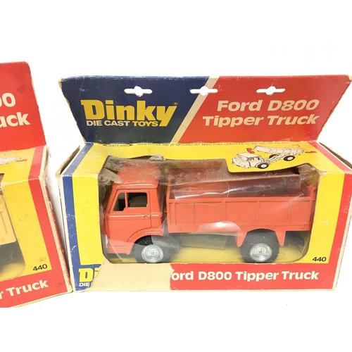 699 - 2 X Boxed Dinky Ford Tipper Trucks #440.