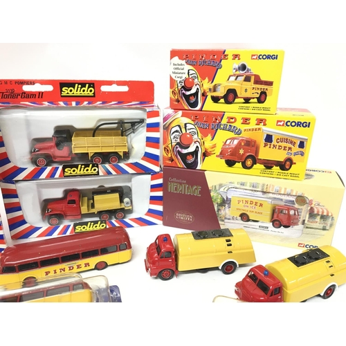 709 - A Collection of Various Diecast relating to Pinder Circus. Including Corgi and Solido.