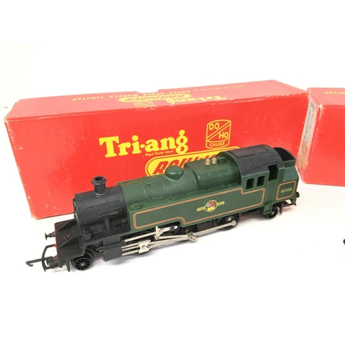 720 - 2 X Boxed 00 Gauge Tri-Ang Locomotives. A 2-6-2 Class 3MT Tank Loco Green Livery #R.59 and a 4-4-0 C... 