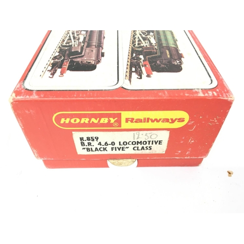 729 - A Boxed Hornby B.R. 4-6-0 Locomotive Black Five Class. #R.859.