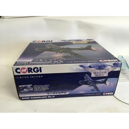 757 - Corgi AA27503 Short Sunderland Mk111 1:72 No.10 squadron RAF Mount Batten Aviation Archive collectio... 