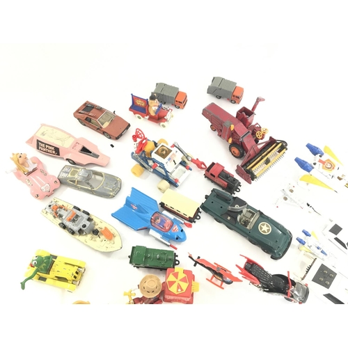 76 - A Collection of Playworn Die-Cast including Corgi. Dinky and Matchbox.