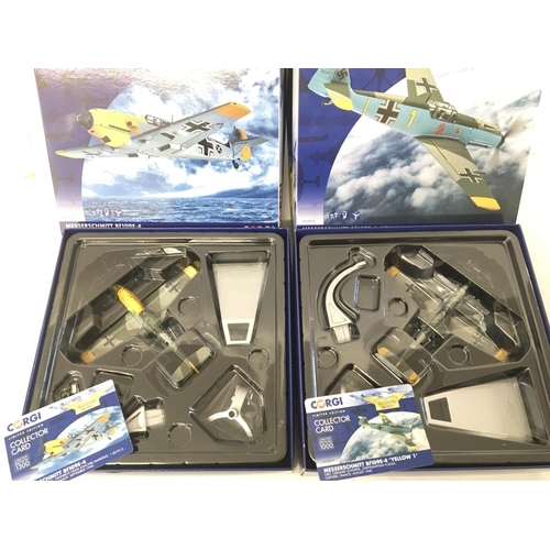 774 - 2 X Boxed Corgi Aviation Archive models 1:72 Scale. A Messerschmitt BF109E-4 #AA28003 and a Messersc... 